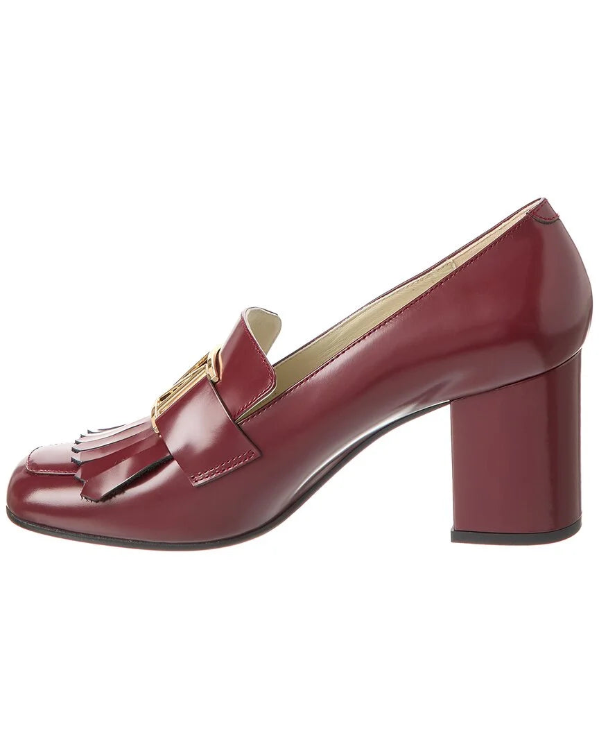 Bruno Magli Brianne Leather Pump, 10.5, Red