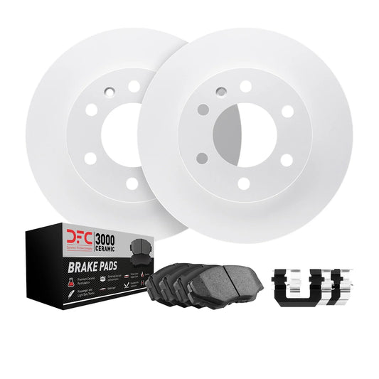 Dynamic Friction Company Front Geospec Brake Rotors with 3000 Sizeeries Ceramic Brake Pads includes Hardware 4312-67022 Fits select: 2011-2013 NISizeSizeAN JUKE, 2014-2017 NISizeSizeAN JUKE Size/SizeV/SizeL/NISizeMO