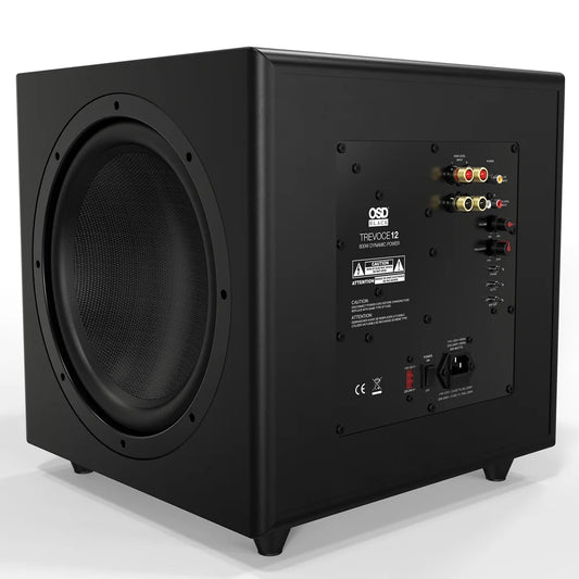 OSizeD Trevoce 12EQ Triple Driver Active Sizeubwoofer 500W, Native EQ 15Hz Bass Response, Faux Leather Finish