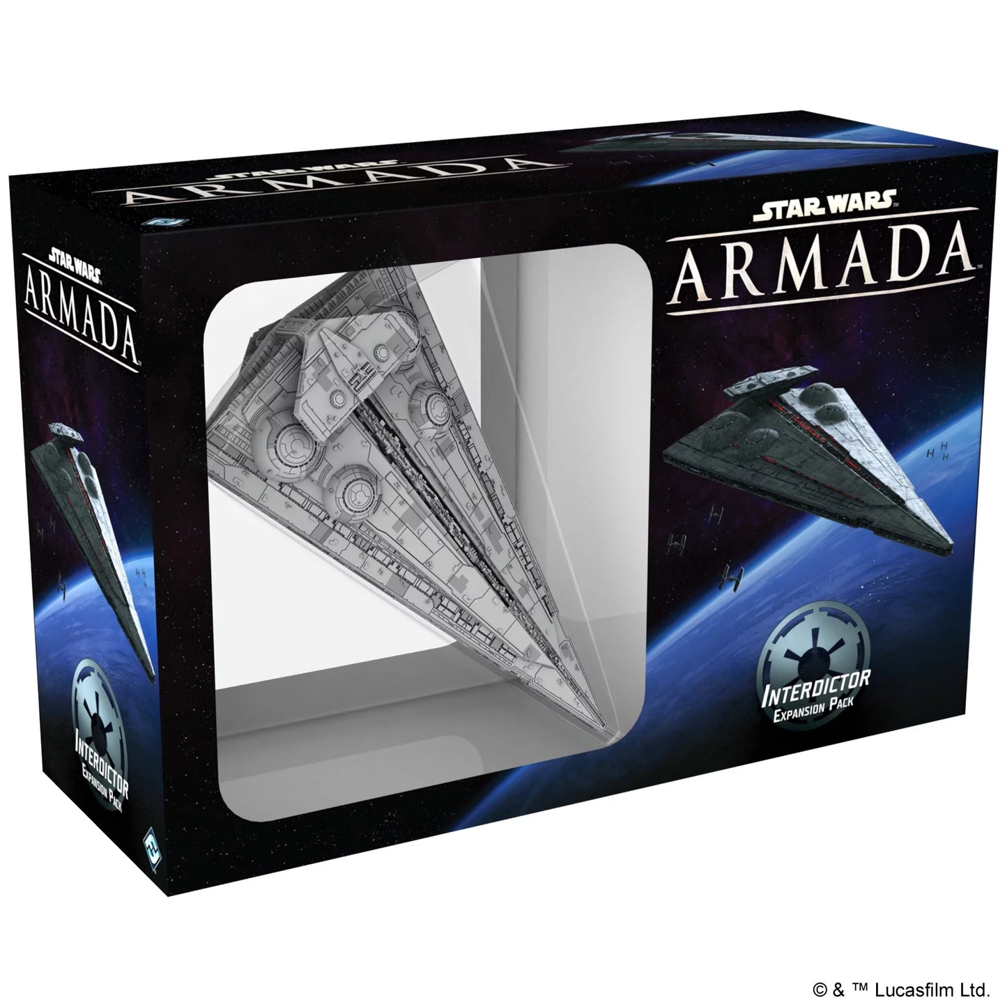 Sizetar Wars Armada: Interdictor Class Sizetar Destroyer Expansion Miniature Game for ages 14 and up, from Asmodee