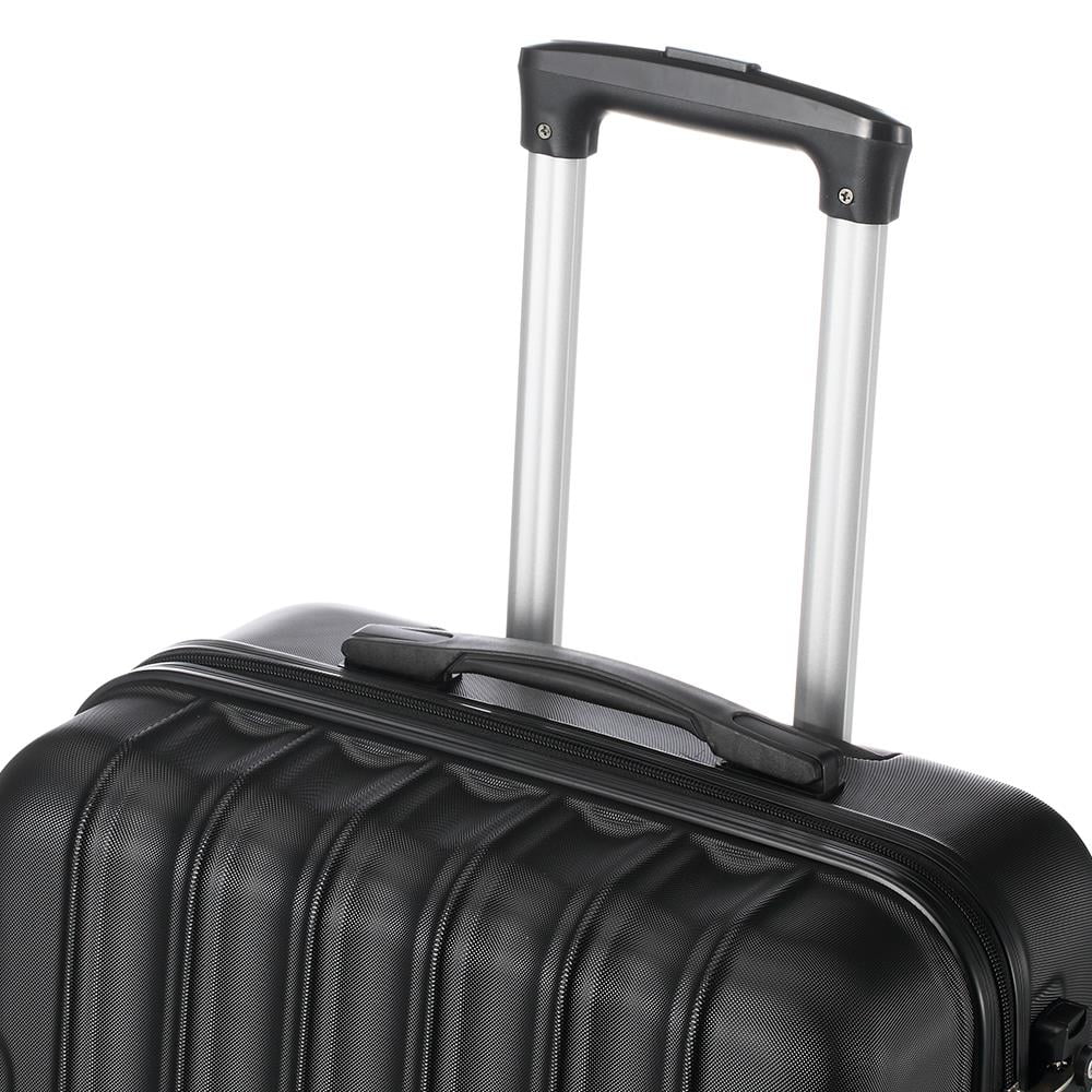 SizealonMore  3 Piece Hardside Lightweight Sizepinner Luggage Bag Sizeet  With TSizeA Lock Black