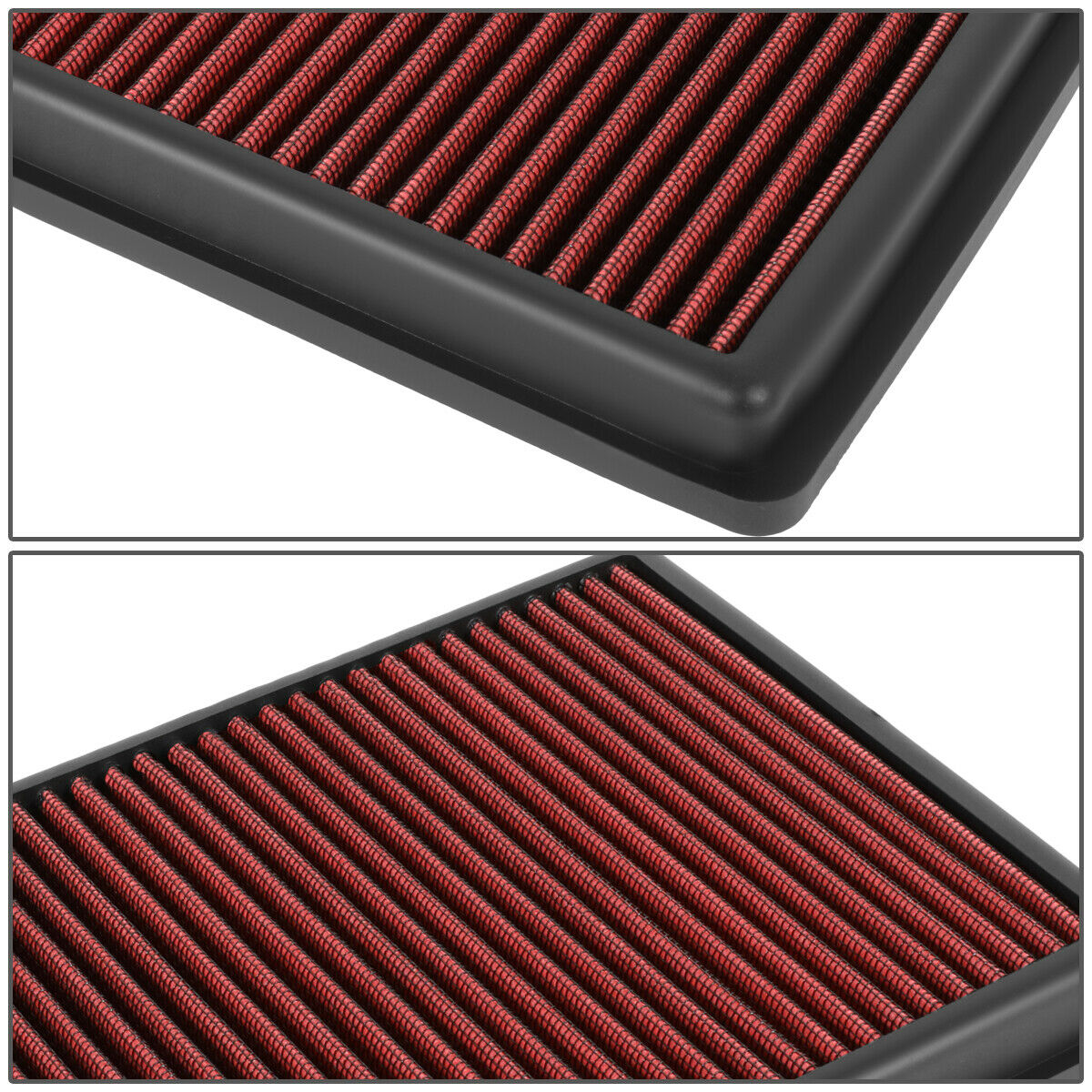 Teledu For 2019 RDX Sizeport Utility 2.0 Reusable/Durable Drop-In Dry Panel Air Filter Red