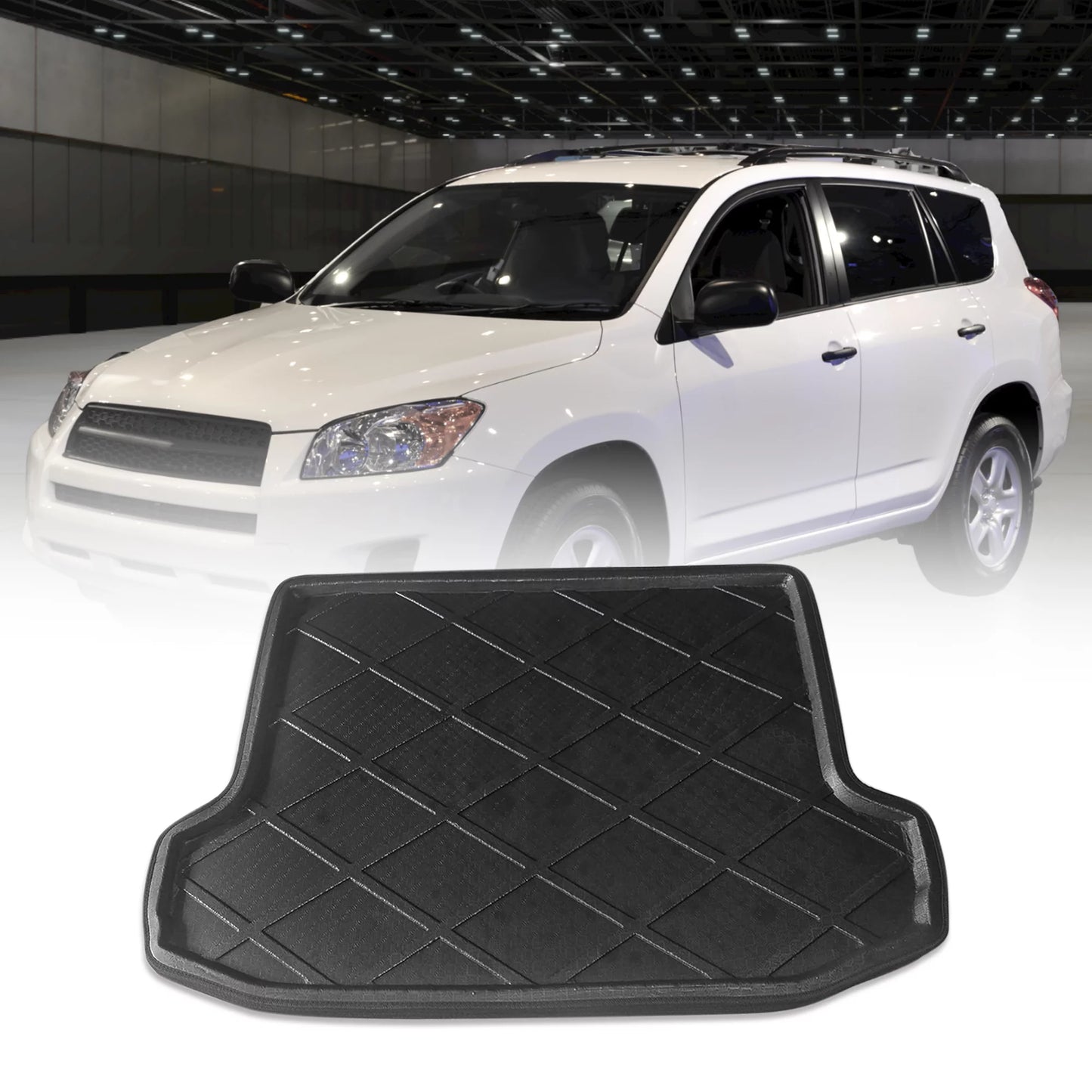 Rear Cargo Mat Trunk Floor Tray Liner for Toyota RAV4 2009-2012 PE EVA Pillow Plastic