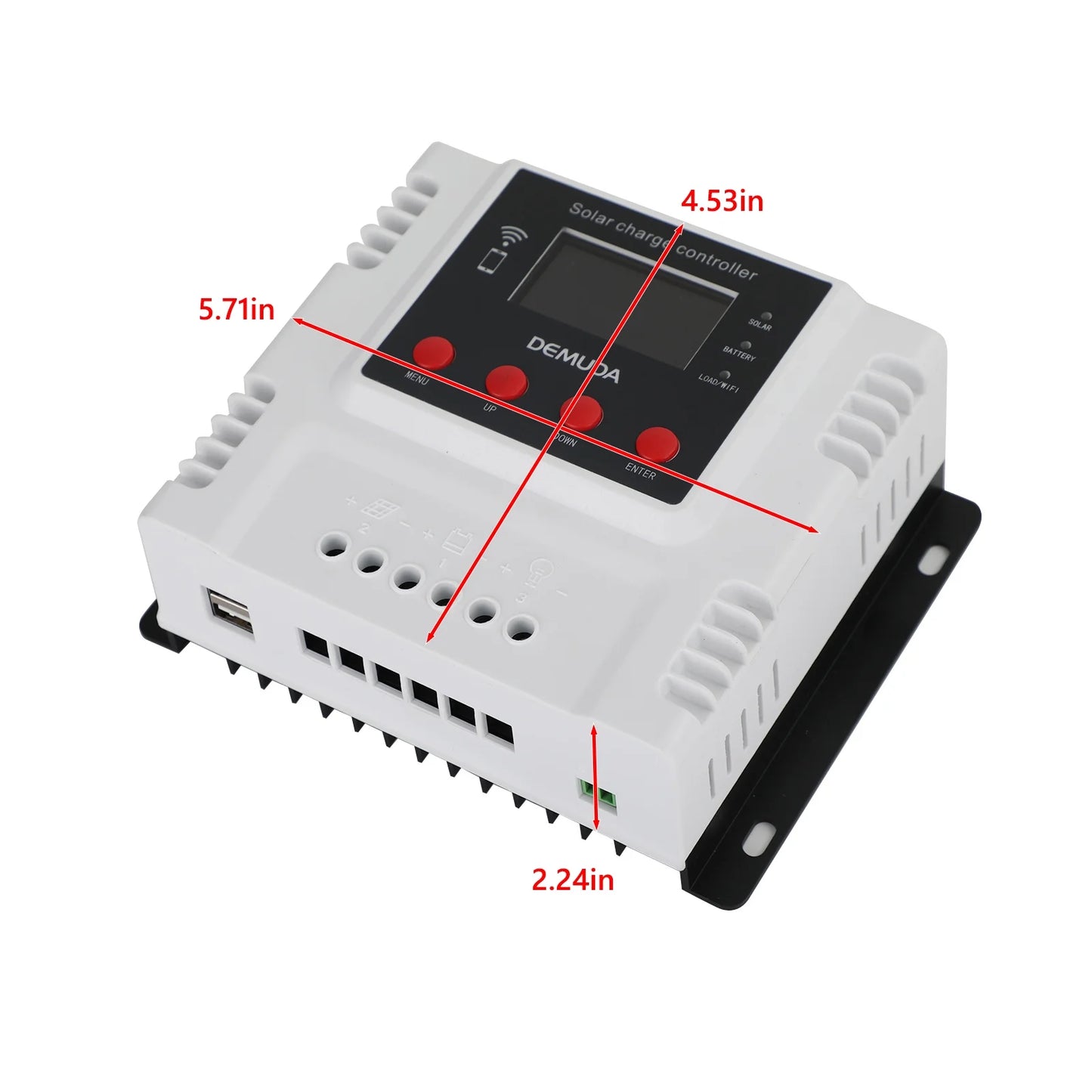 10A 12V 24V 48V Sizeolar Charge Controller With Wifi Monitor PWM LCD Regulator