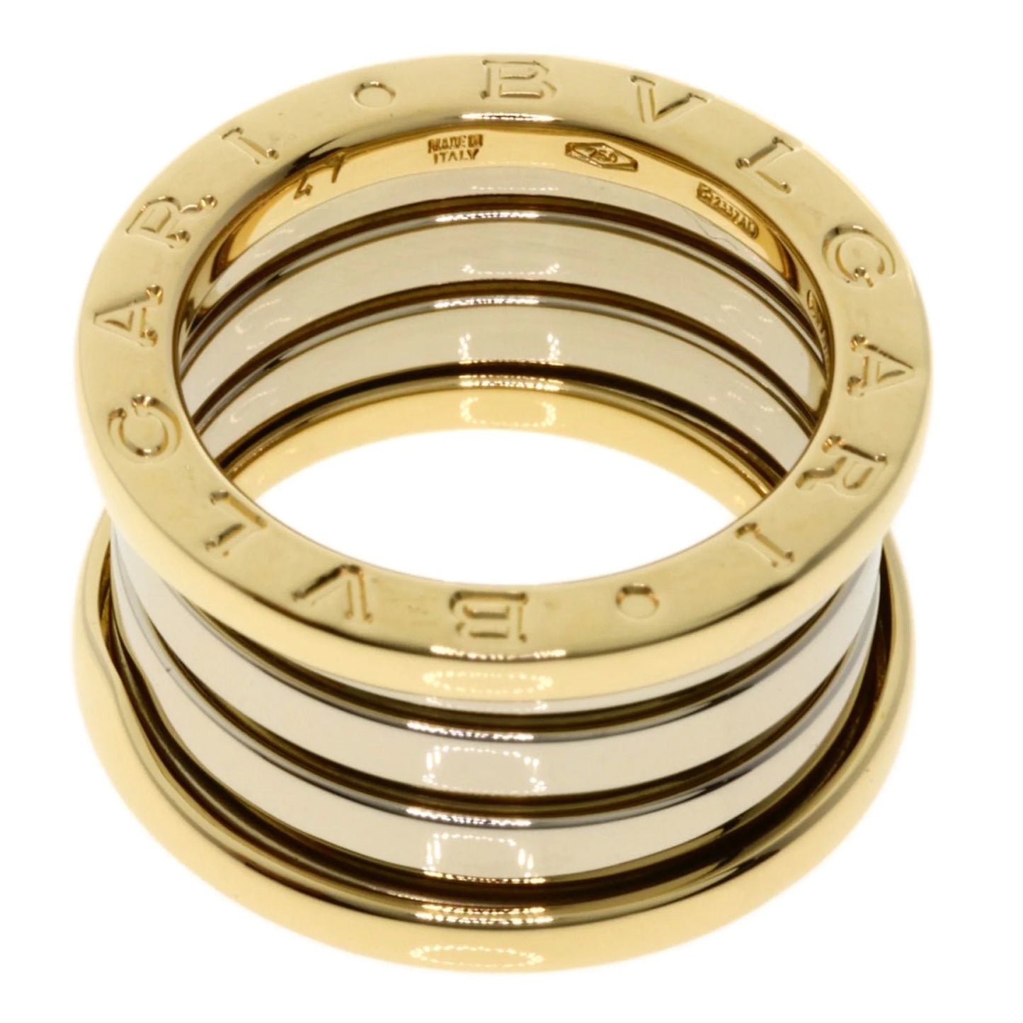 Pre-Owned Bvlgari B-zero1 4 Band M Ginza Limited #47 Ring K18 Yellow Gold/K18WG Women's BVLGARI (Good)