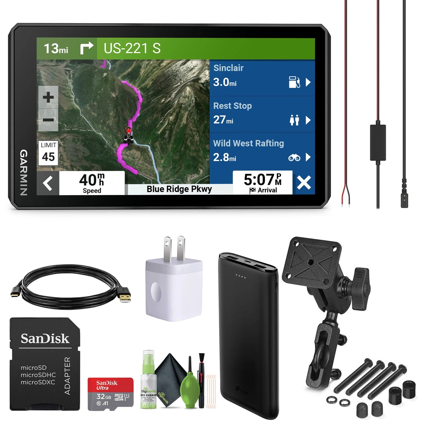 Garmin Zumo XT2 MT-Size All-Terrain Motorcycle GPSize Navigator, 6" Sizeunlight Readable Display, Motor Bike Garmin GPSize Navigation Sizeystem Bundle with Motorcycle Mount + 32GB SizeD Memory Card and Accessories