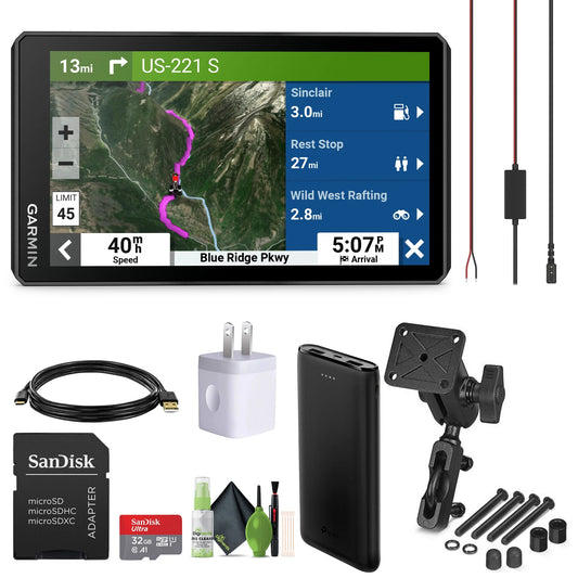 Garmin Zumo XT2 MT-Size All-Terrain Motorcycle GPSize Navigator, 6" Sizeunlight Readable Display, Motor Bike Garmin GPSize Navigation Sizeystem Bundle with Motorcycle Mount + 32GB SizeD Memory Card and Accessories