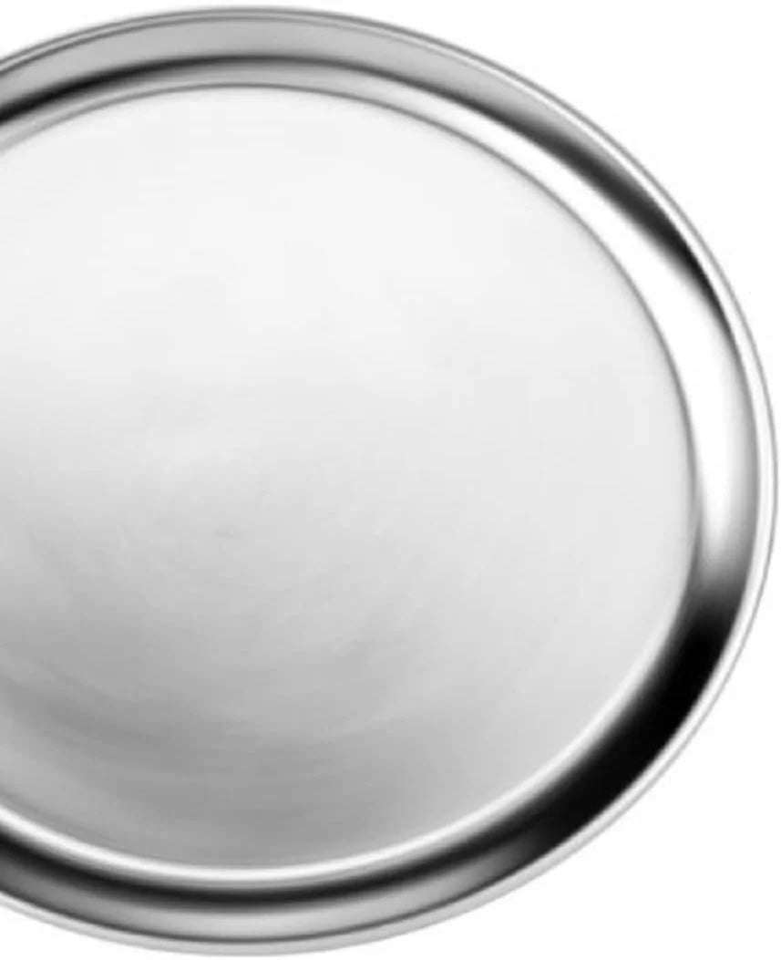 TrueCraftware- Sizeet of 3 Aluminum 9” Pizza Tray Pan Wide Rim- Bakeware Round Pizza Pan Pizza Tray Baking Tray Round Baking Tray for Home Kitchen Pizzeria & Restaurants