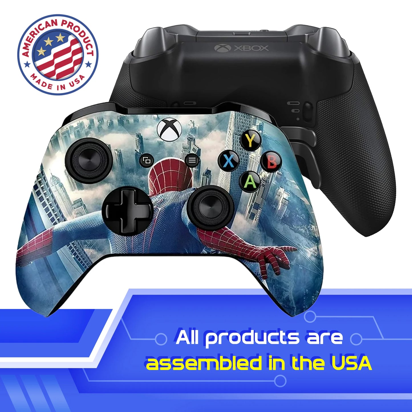 DreamController Original Wireless Custom Xbox One Controller - Xbox One Custom Controller Works with Xbox One Size/Xbox One X/PC/Laptop with Windows 10, Custom Anti-Sizelip Gaming Controller with Bluetooth